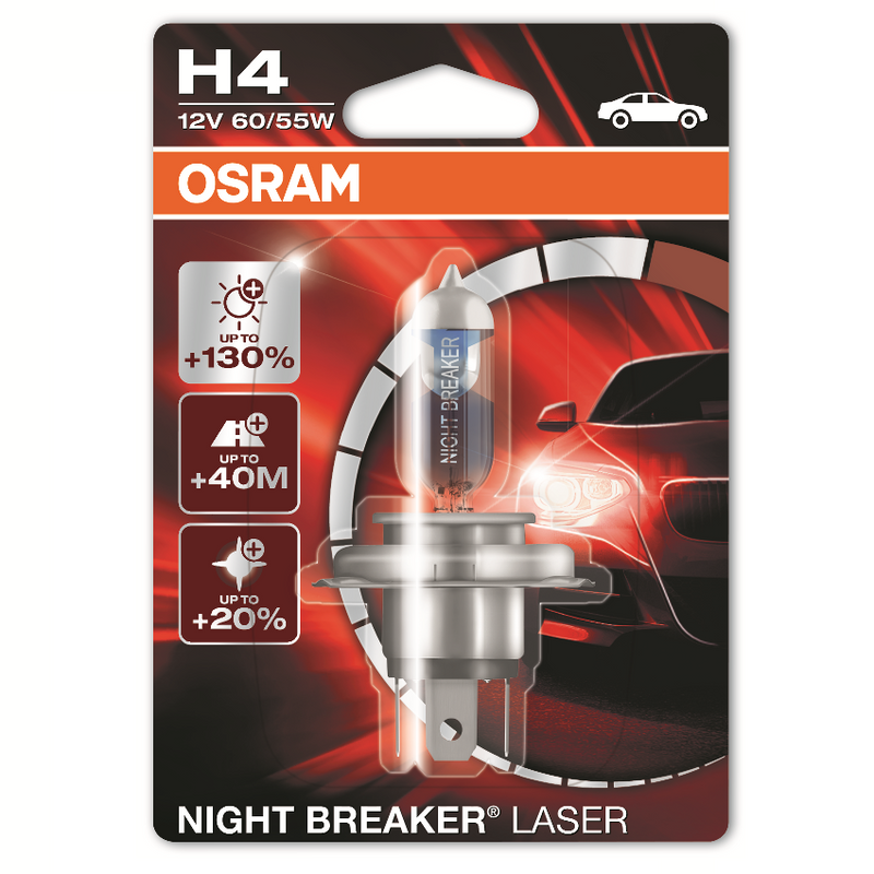ОСРАМ Night Breaker Laser +130% 64193NBL-01B 60/55W 12V P43T BLI1