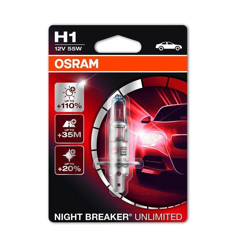 ОСРАМ Night Breaker Unlimited Single Blister 64150NBU-01B 55W 12VP14.5S H1